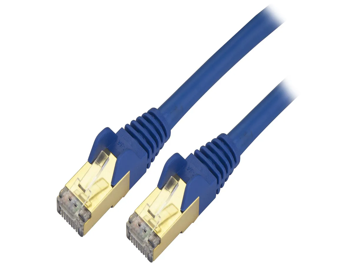 STARTECH STARTECH C6ASPAT7BL Cat6a network ethernet cable 7 ft blue shielded — product photo
