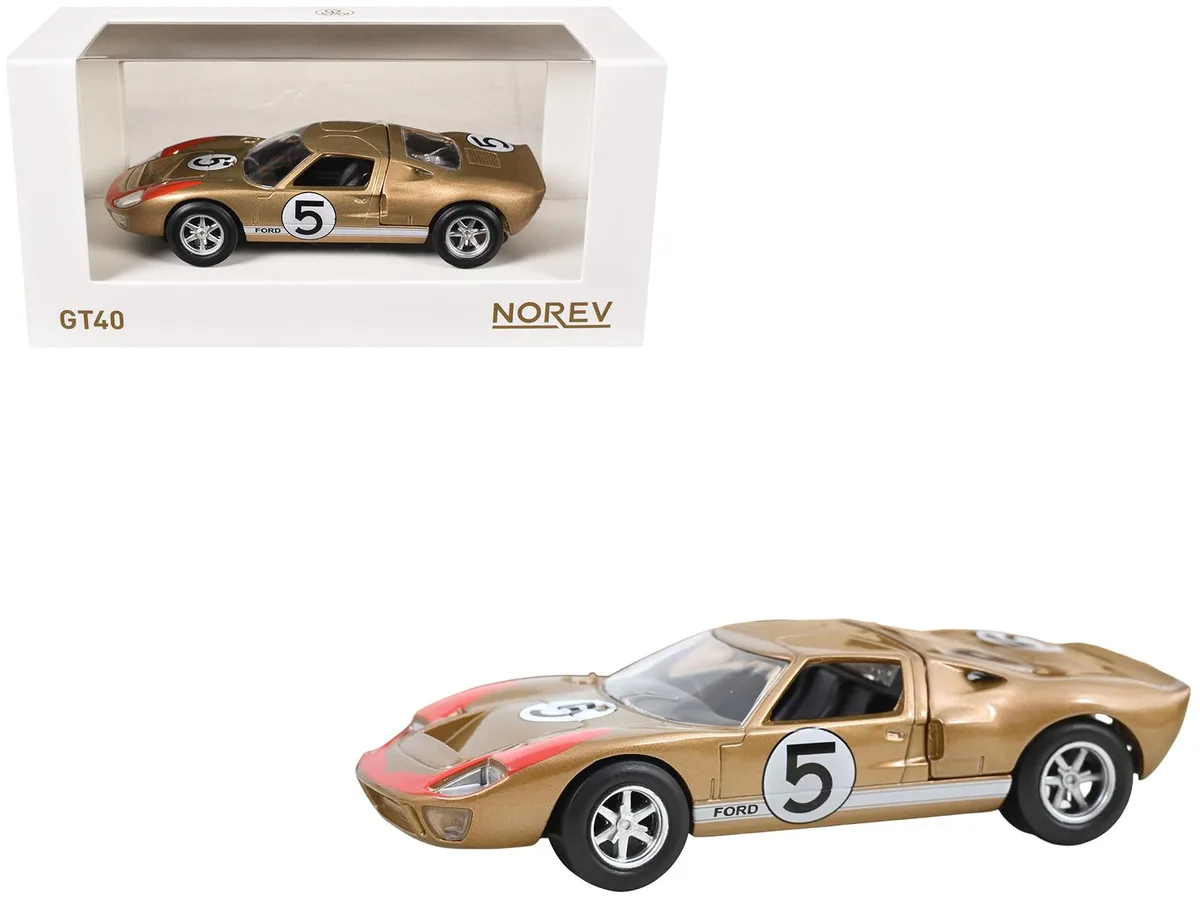 Norev Norev 1966 Ford GT40 MKII #5 Kandy Gold Metallic 1/43 Diecast Hobby Collectible — product photo