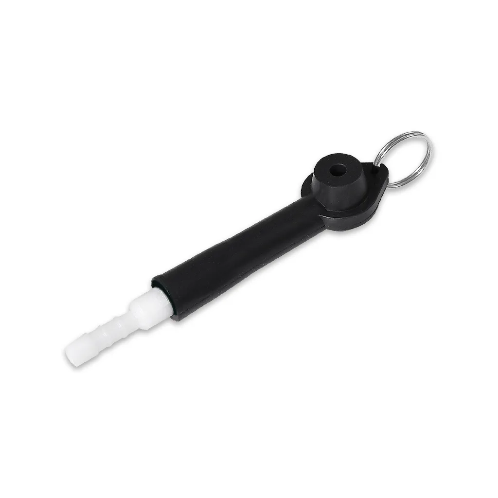Black rubber brake bleeder adapter with tapered nipple end