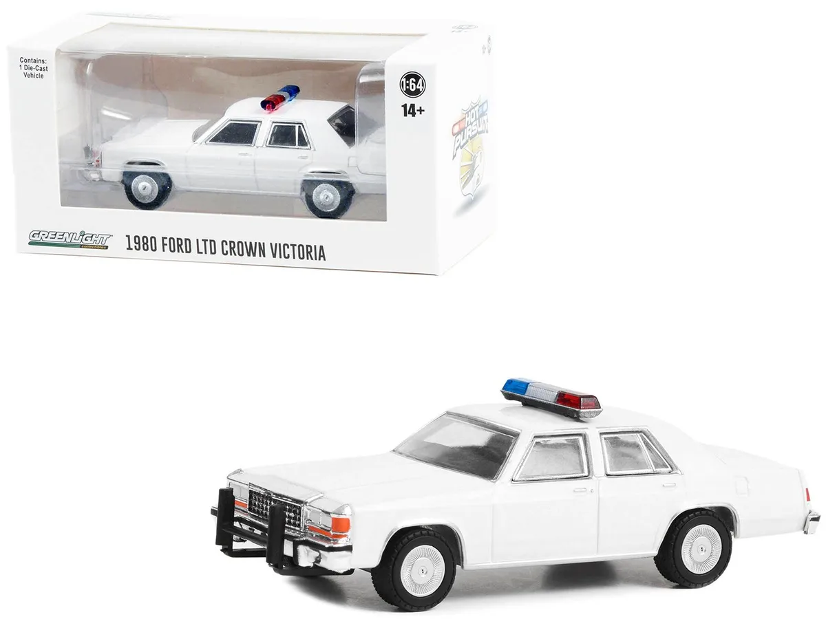 GREENLIGHT GREENLIGHT 1980-1991 Ford LTD Crown Victoria Police "Hot Pursuit" 1/64 Hobby Collectible — product photo