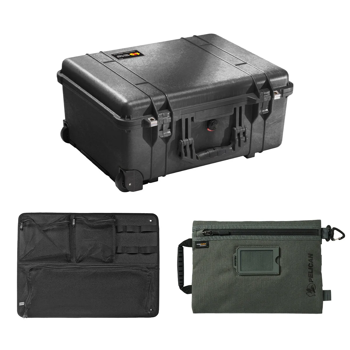 Pelican Products, Inc. Pelican Products, Inc. 1560 Protector Wheeled Hard Case with Lid Organizer and ModPak camera accessory — product photo