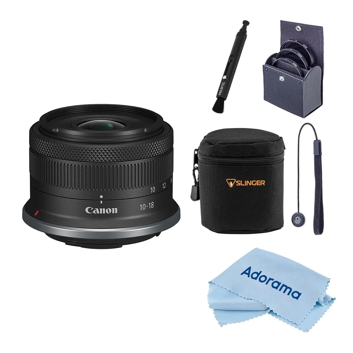 Canon Canon RF-S 10-18mm f/4.5-6.3 IS STM Lens Bundle 49mm Filter Kit — product photo