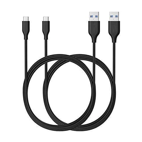 WRIARICH WRIARICH USB-C to USB 3.0 Cable 2-Pack 3ft 2.4A Black — product photo