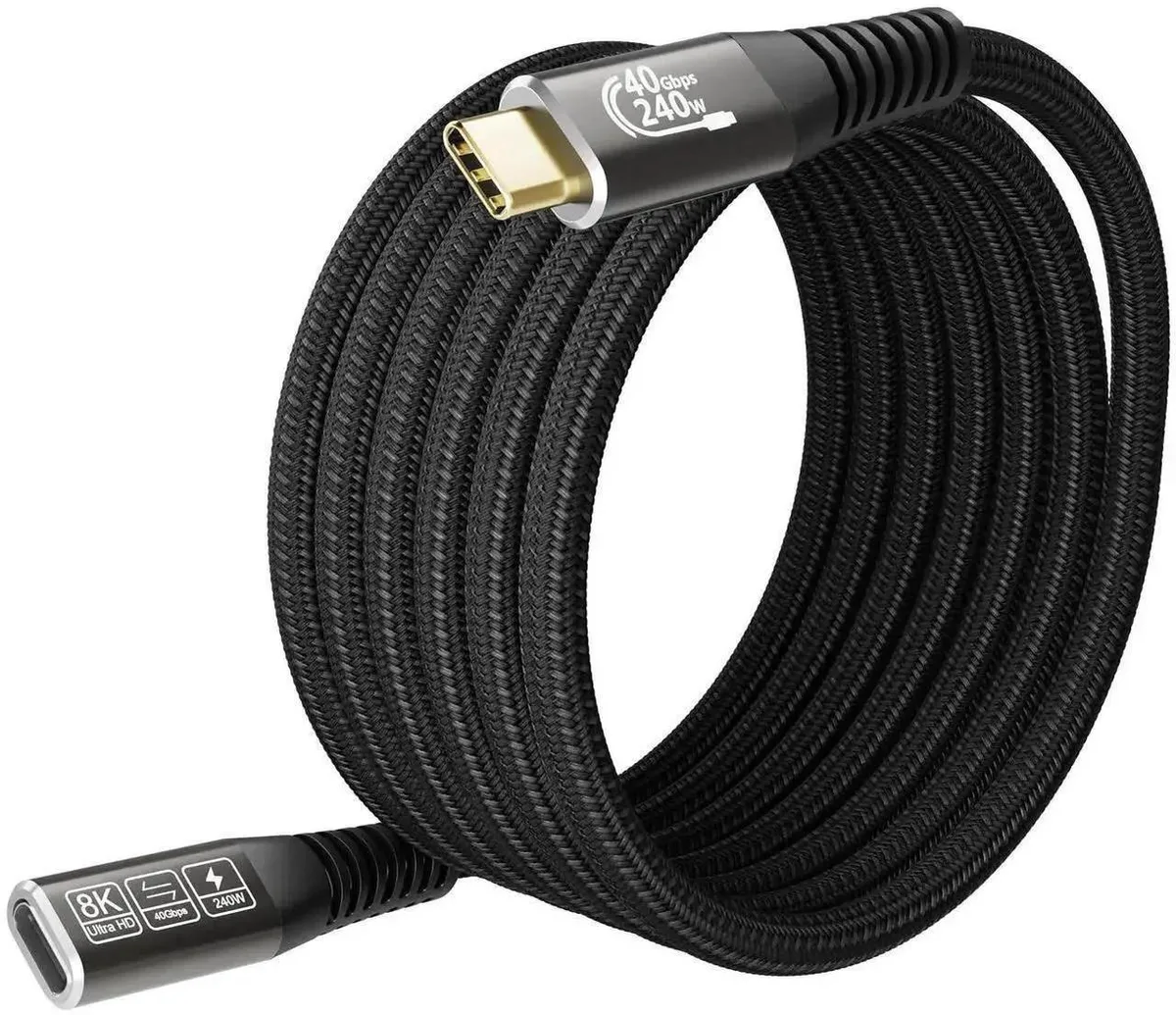 SMUGDESK SMUGDESK Thunderbolt 4 USB-C Male to Female Extension Cable 2M 6.6FT 40Gbps 8K 240W PD — product photo