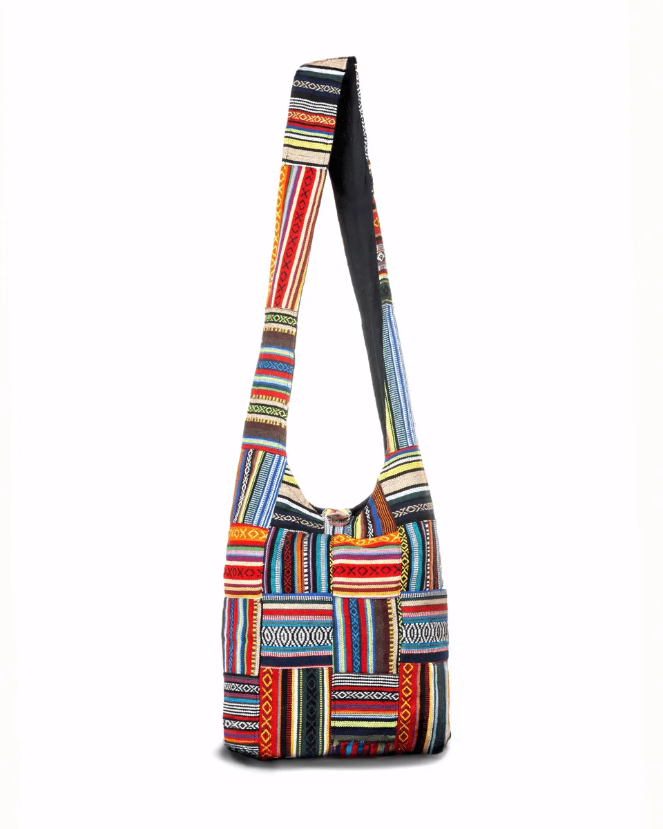 Jupiter Gear Home Jupiter Gear Home Patchwork Striped Hobo Bag KC-128-HB — product photo