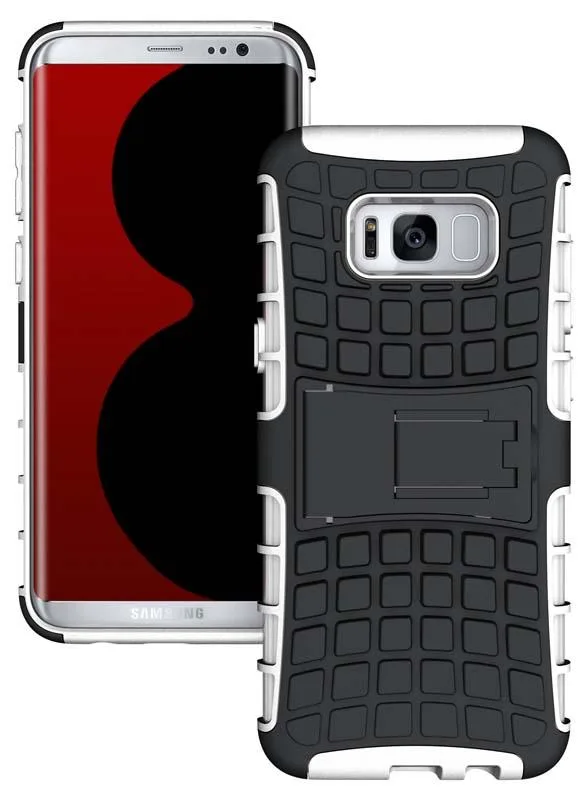 Nakedcellphone Nakedcellphone Grenade Hybrid Case with Stand for Samsung Galaxy S8+ 955 White/Black — product photo