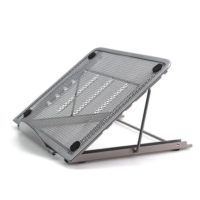 eForChina eForChina Laptop Stand Silver Folding Mesh 24x19x1.5 cm .5 kg — product photo