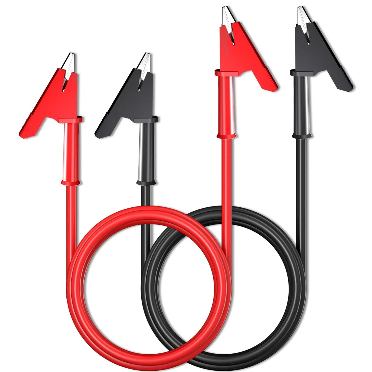KEHIPI KEHIPI Alligator Clips Test Leads 2PCS 6.56ft 1000V 15A Red Black — product photo