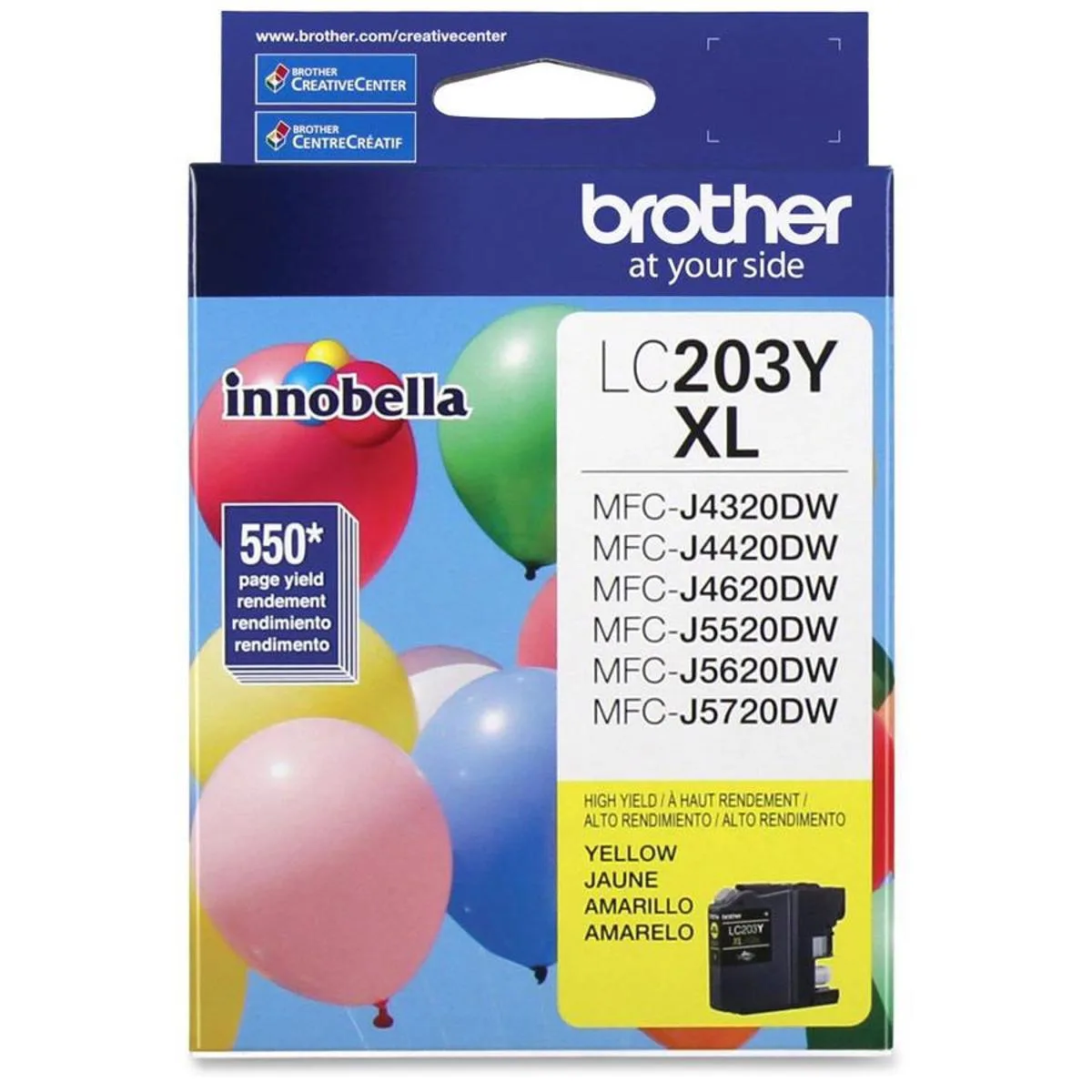 Brother Brother LC203Y Yellow Ink Cartridge High Yield XL 550 Pages — product photo