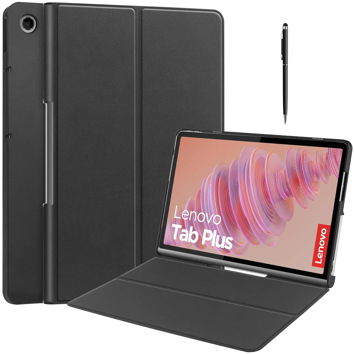 Werleo Werleo case for Lenovo Tab Plus 11.5 inch 2024 TB351FU, Black, with stylus pen — product photo