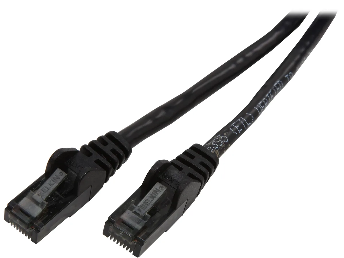 Belkin Belkin A3L980B25-BLK-S 25 ft Cat 6 network ethernet cable — product photo