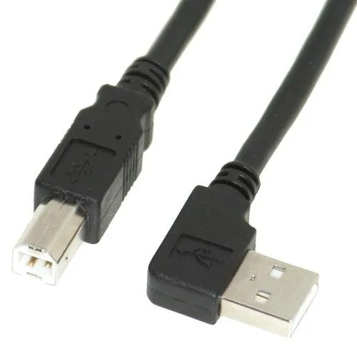USBGear USBGear USBG-1701 6ft USB 2.0 A Left Angle to B Cable Black — product photo