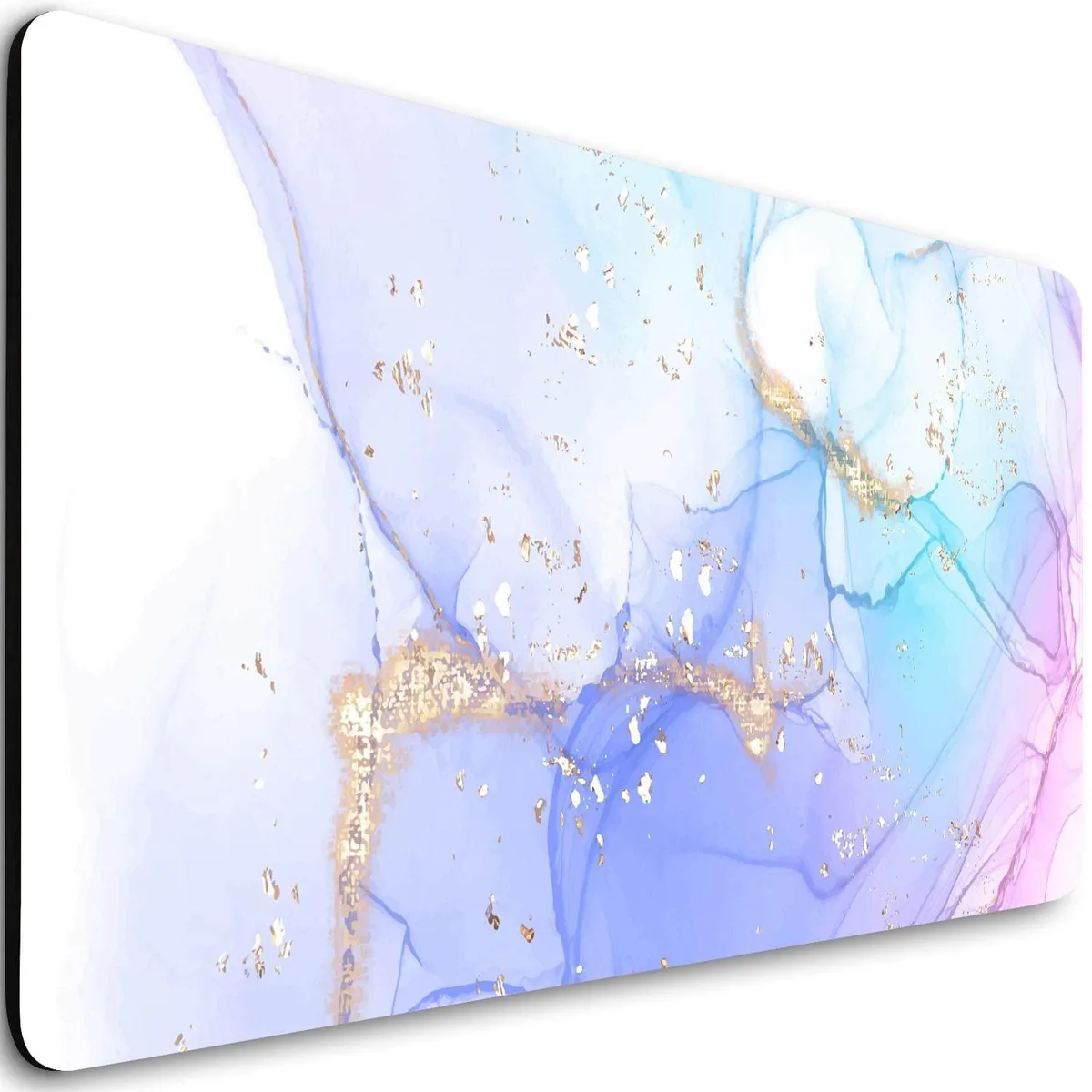  Hizelzidy MOU-02 Mouse Pad 31.5 x 11.8 in Blue Purple Rose Gold Marble — product photo