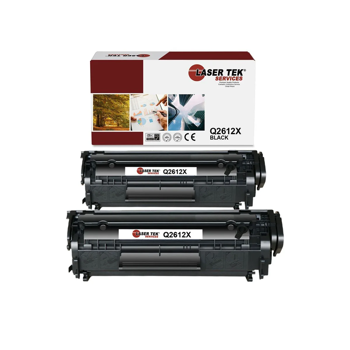 Laser Tek Services Laser Tek Services Q2612X Black Toner Cartridge 2PK — product photo