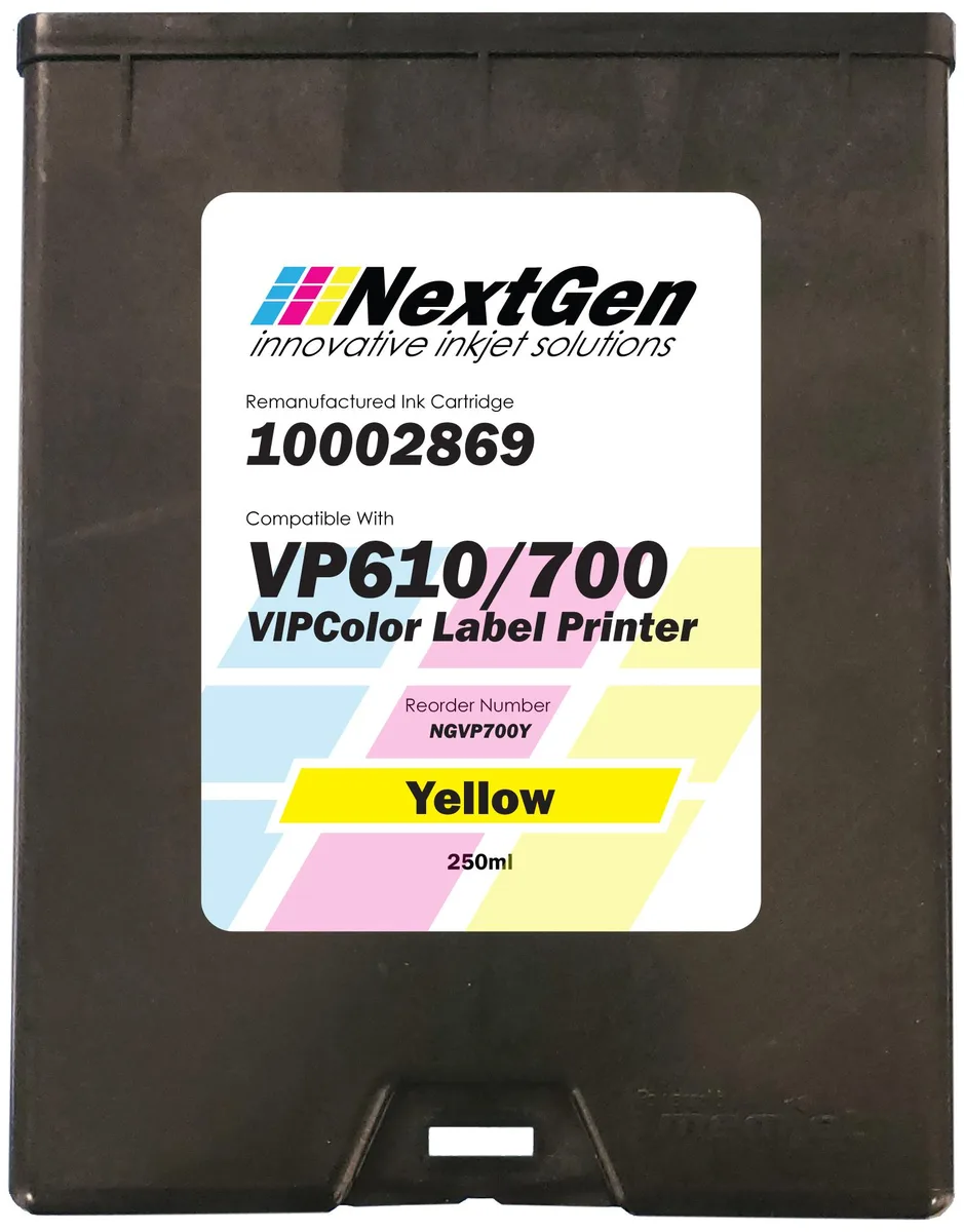 NextGen Innovative inkjet Solutions NextGen Innovative inkjet Solutions Yellow Ink Cartridge 250 ml for VP610 VP700 (10002869) — product photo