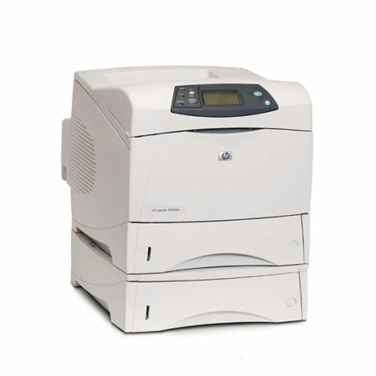 HP HP LaserJet 4300DTN mono laser printer duplex Ethernet 1000 sheets 45 ppm 1200 dpi extra feeder — product photo