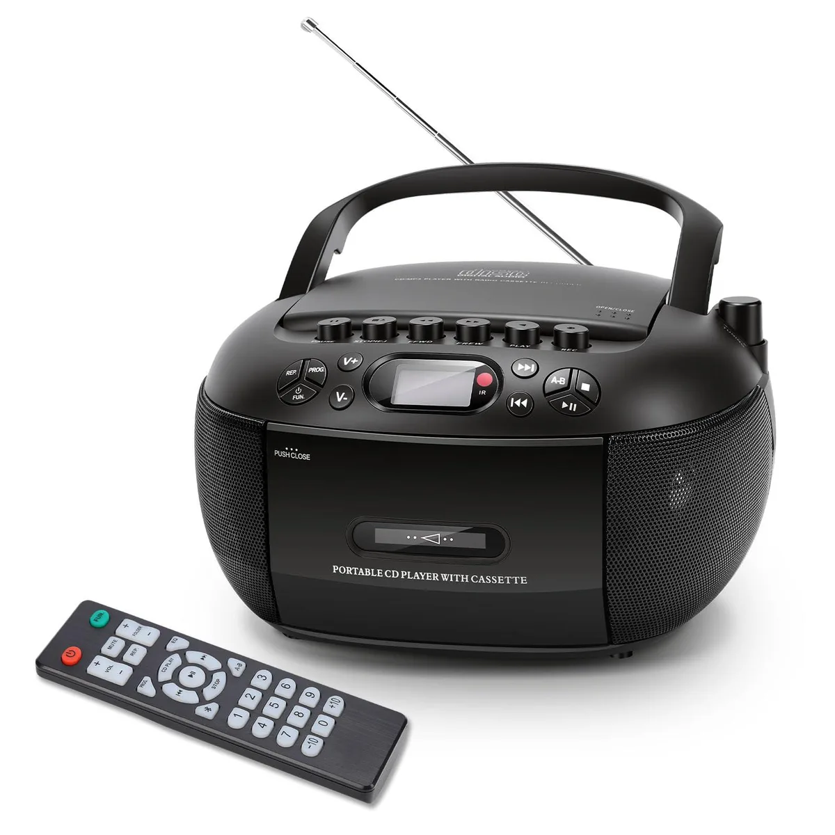 AbtGhauryk CD Cassette Player Bluetooth 5.1 Black — product photo