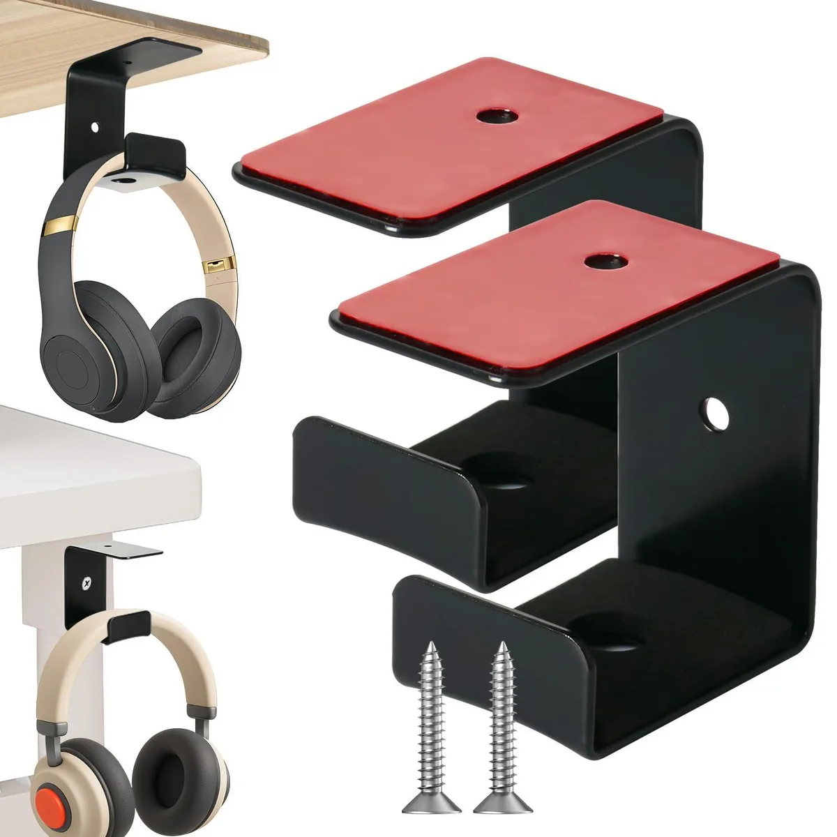  Fender HSH-WM-DW Headphone Stand Black Metal — product photo