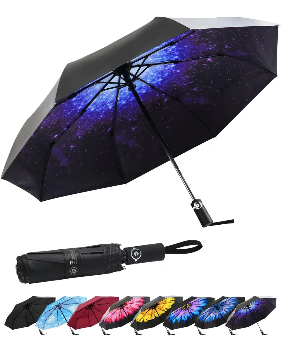  SY COMPACT C-Starry Sky Blue 12 inch Auto Open Umbrella Blue — product photo