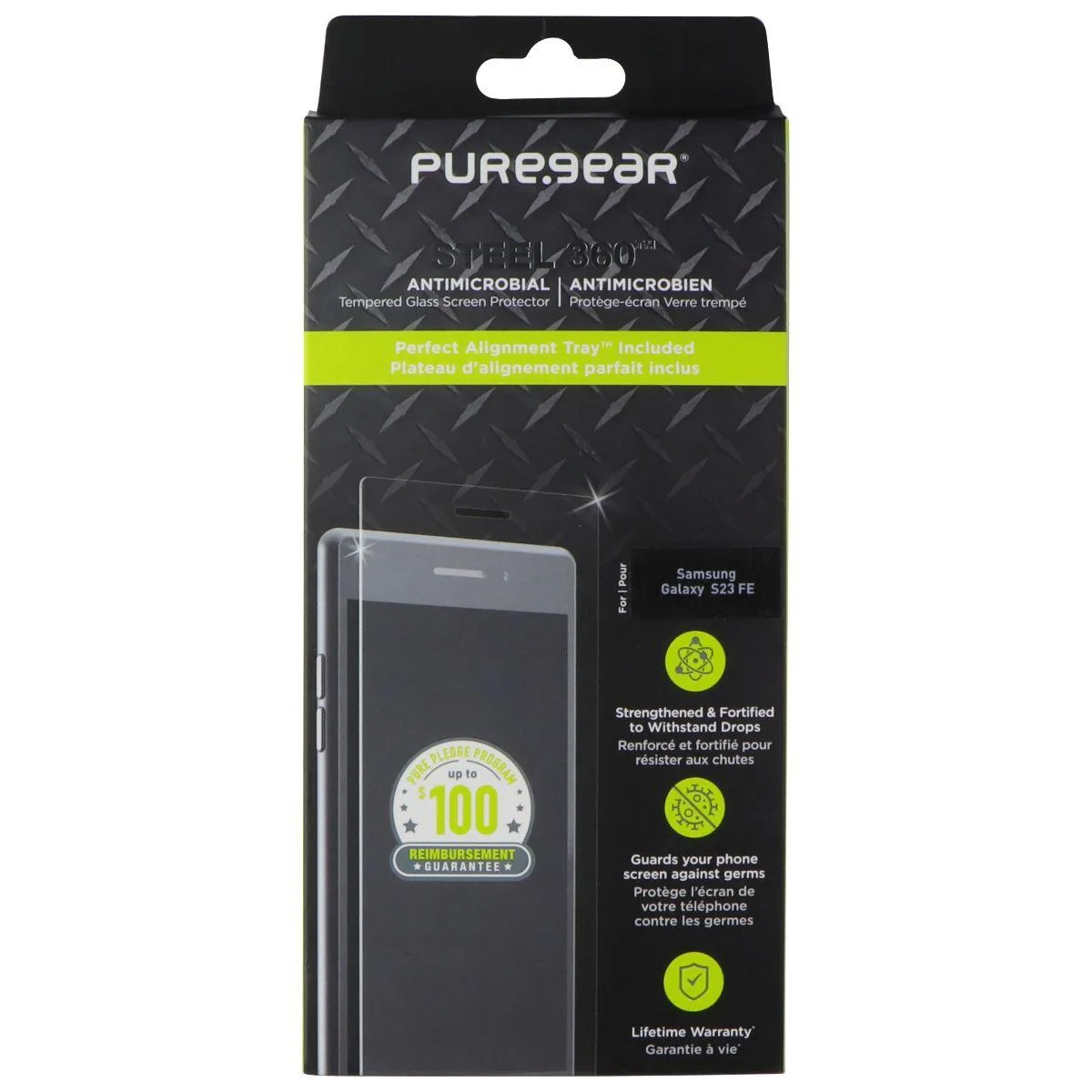PureGear PureGear Steel 360 Tempered Glass Cover Samsung Galaxy S23 FE Clear — product photo