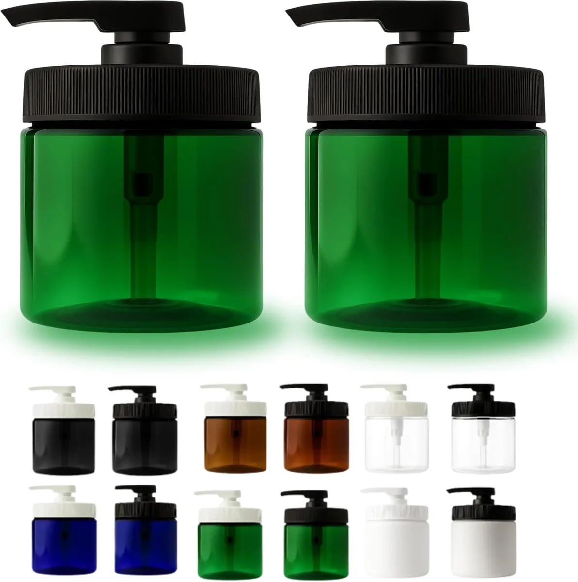 Vandue Corporation Vandue Corporation 16oz Pump Jar Green/Black 2pk 3.5x4.75in — product photo