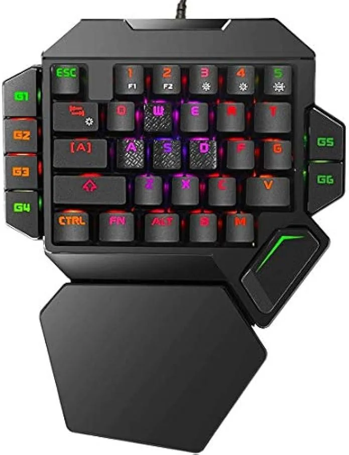 TAURKENAM TAURKENAM One-Handed Mechanical Gaming Keyboard 35 Keys RGB Wired Wrist Rest — product photo