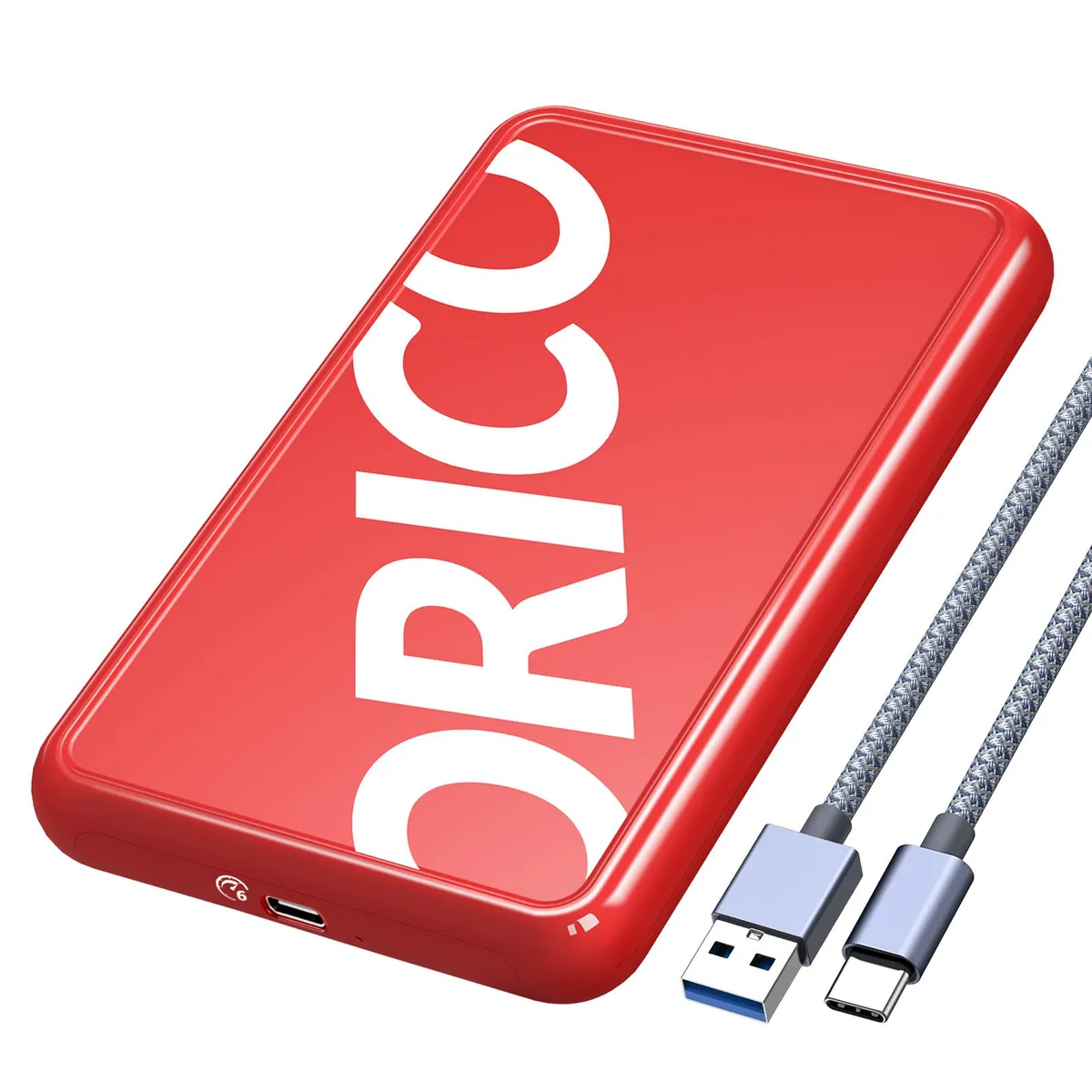Orico Orico 2.5-inch SATA USB-C drive enclosure Red — product photo