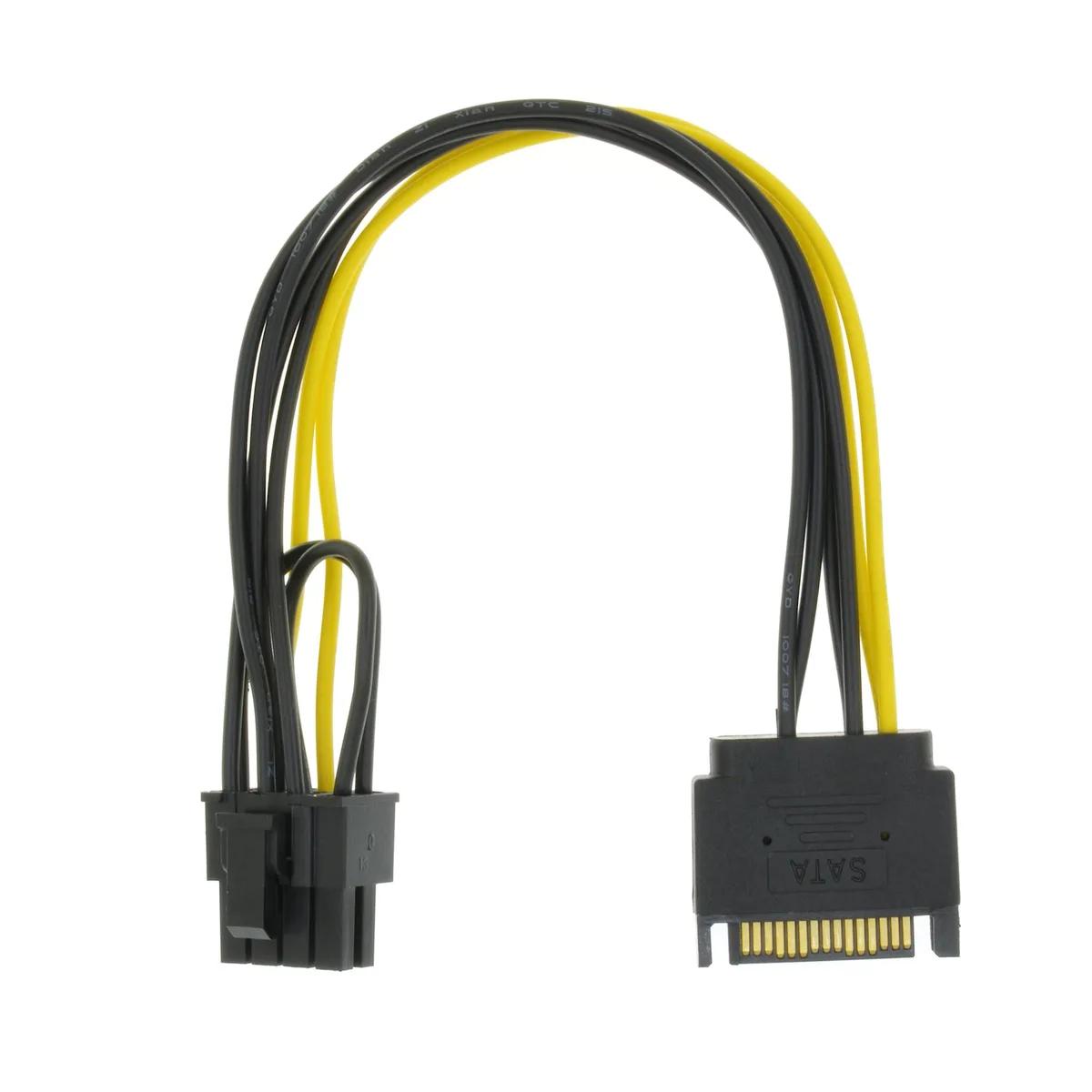 Vszerda Vszerda SATA 15 Pin to 8 Pin (6+2 Pin) Male Video Card Power Supply Cable 22cm — product photo