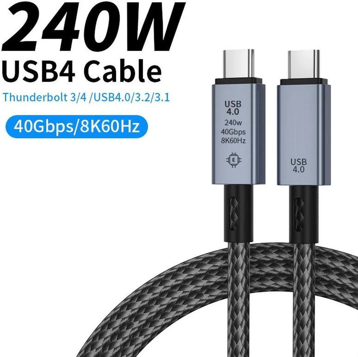 SMUGDESK SMUGDESK USB4 cable 240W 40Gbps 1.5 ft — product photo