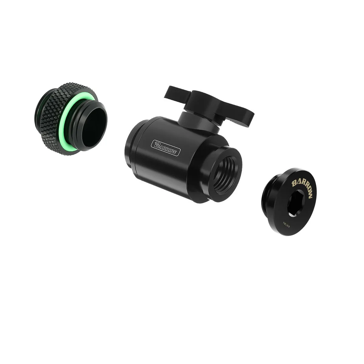 FormulaMod FormulaMod Drain Valve Kit Black G1/4 Ball Valve M2M Fitting Plug — product photo