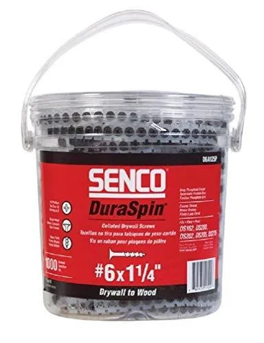 Senco Senco 06A125P #6 x 1-1/4 in coarse-thread steel fasteners, 1000 pack — product photo