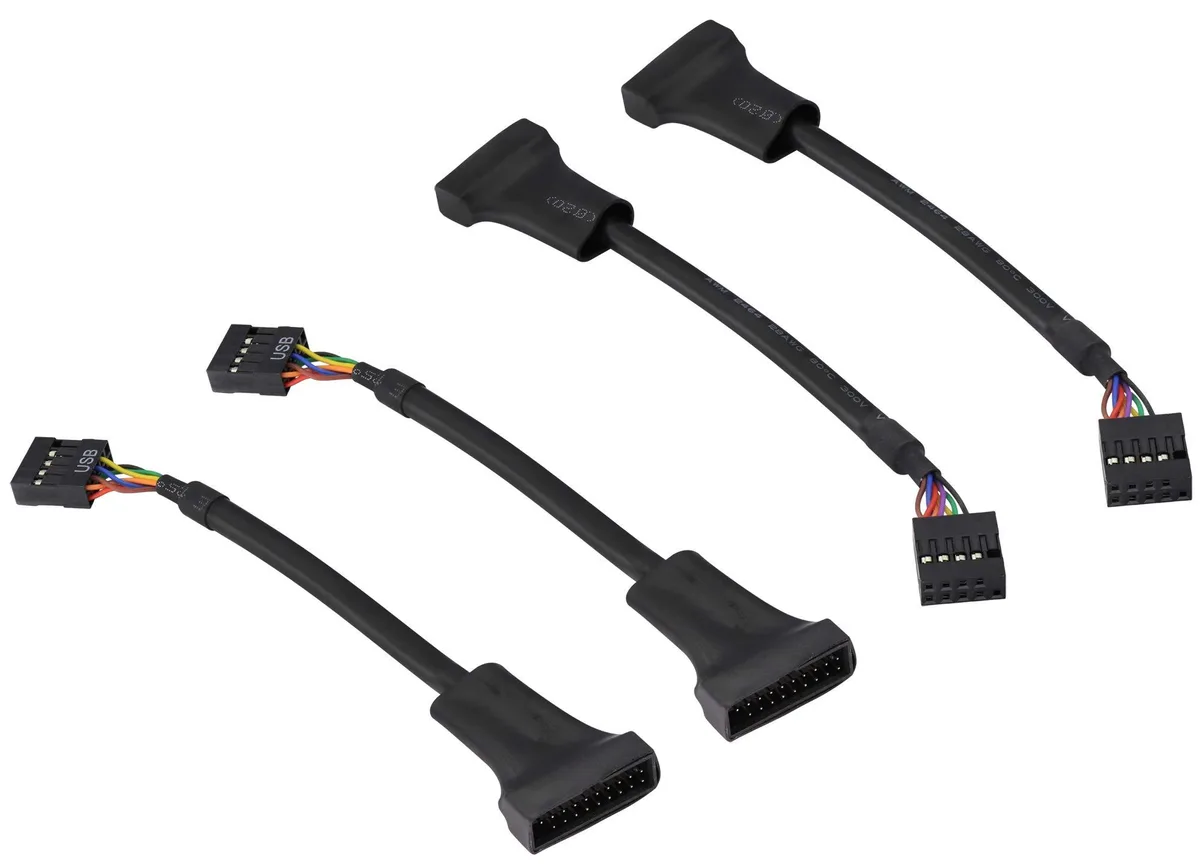Vszerda Vszerda USB 3.0 19Pin Male to 2.0 9Pin Female Adapter 15cm 4 Pack — product photo