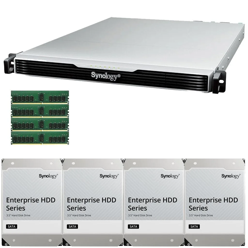 Synology Inc. Synology RS1626xs+ 4-Bay Rackmount NAS Xeon D-1726 64GB 64TB — product photo