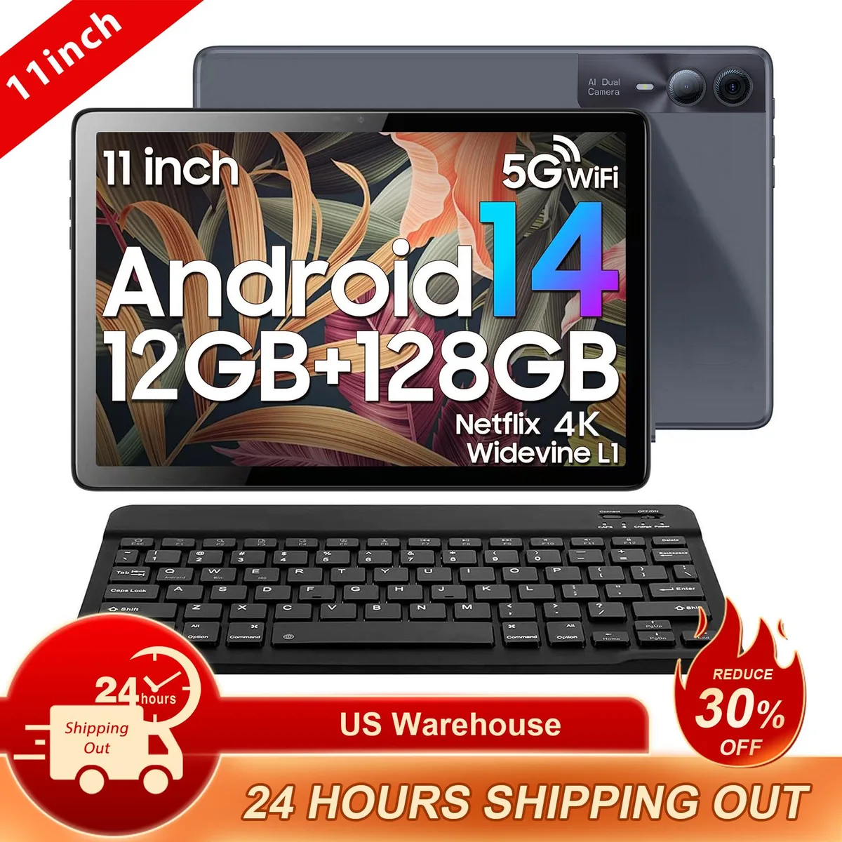 JIMTAB JIMTAB F11 Mini 11.0" Tablet 12GB RAM 128GB Storage — product photo