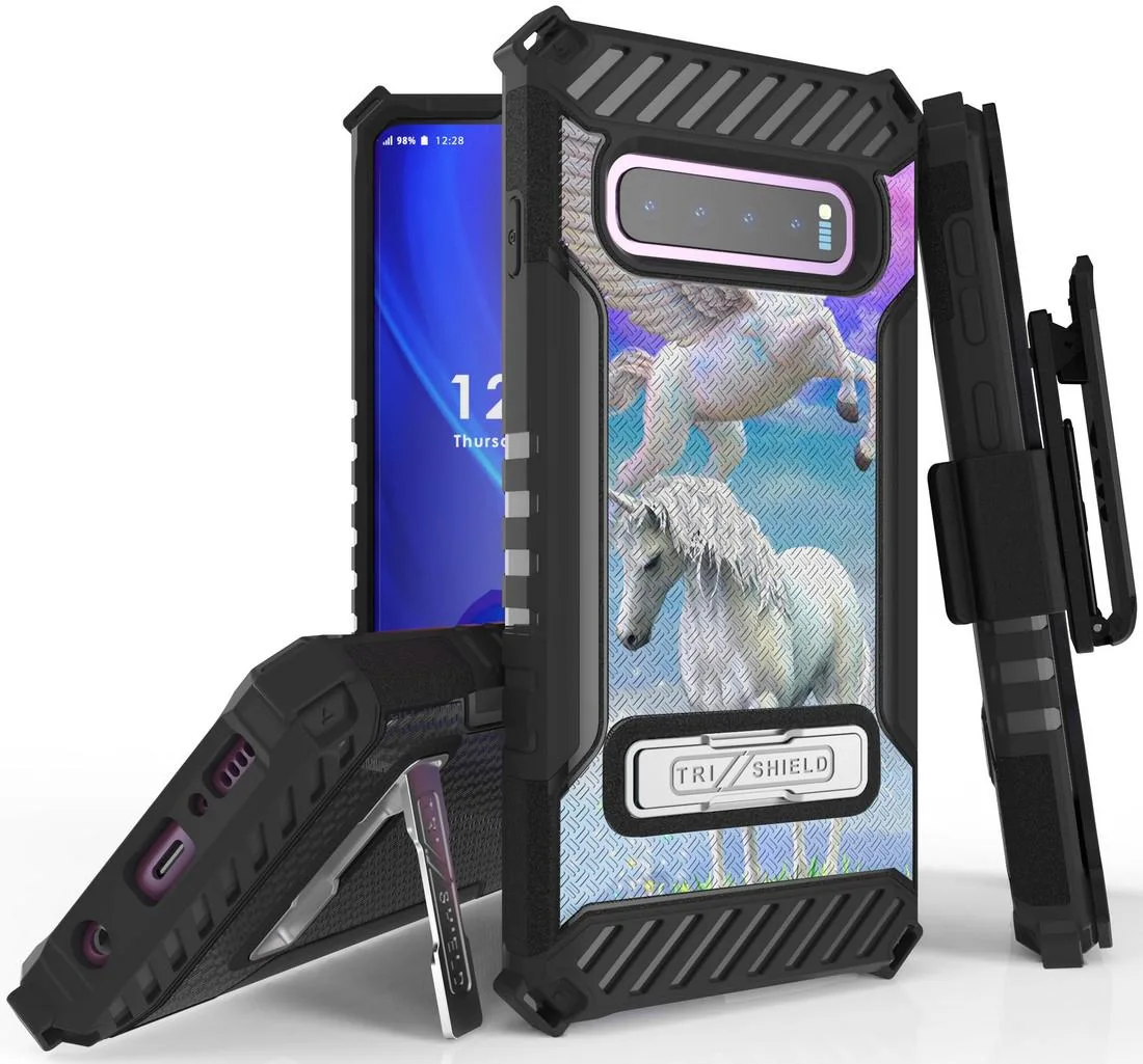 Nakedcellphone Nakedcellphone Tri-Shield Combo Case Galaxy S10 Unicorn Pegasus — product photo