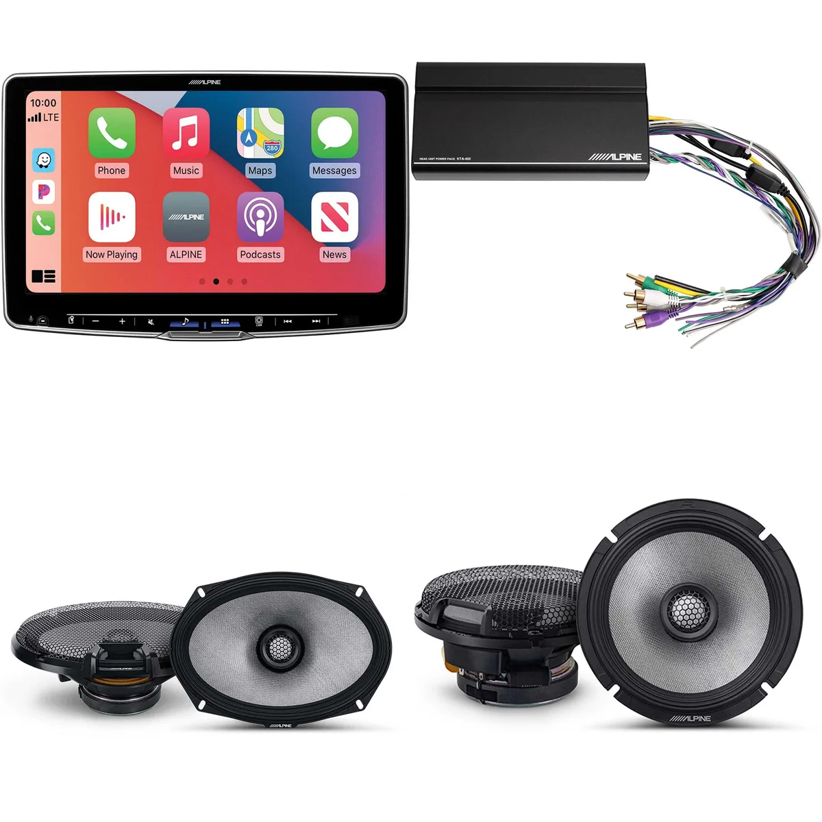 Alpine Alpine ILX-F511 Halo11 11" Receiver Bundle with KTA-450 Amp &amp; R2-S65 6.5" &amp; R2-S69 6x9" Speakers — product photo