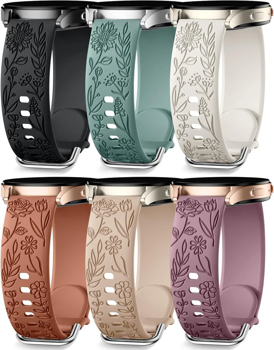 ETEIZU ETEIZU 6 Pack Floral Engraved Bands 20mm accessory — product photo