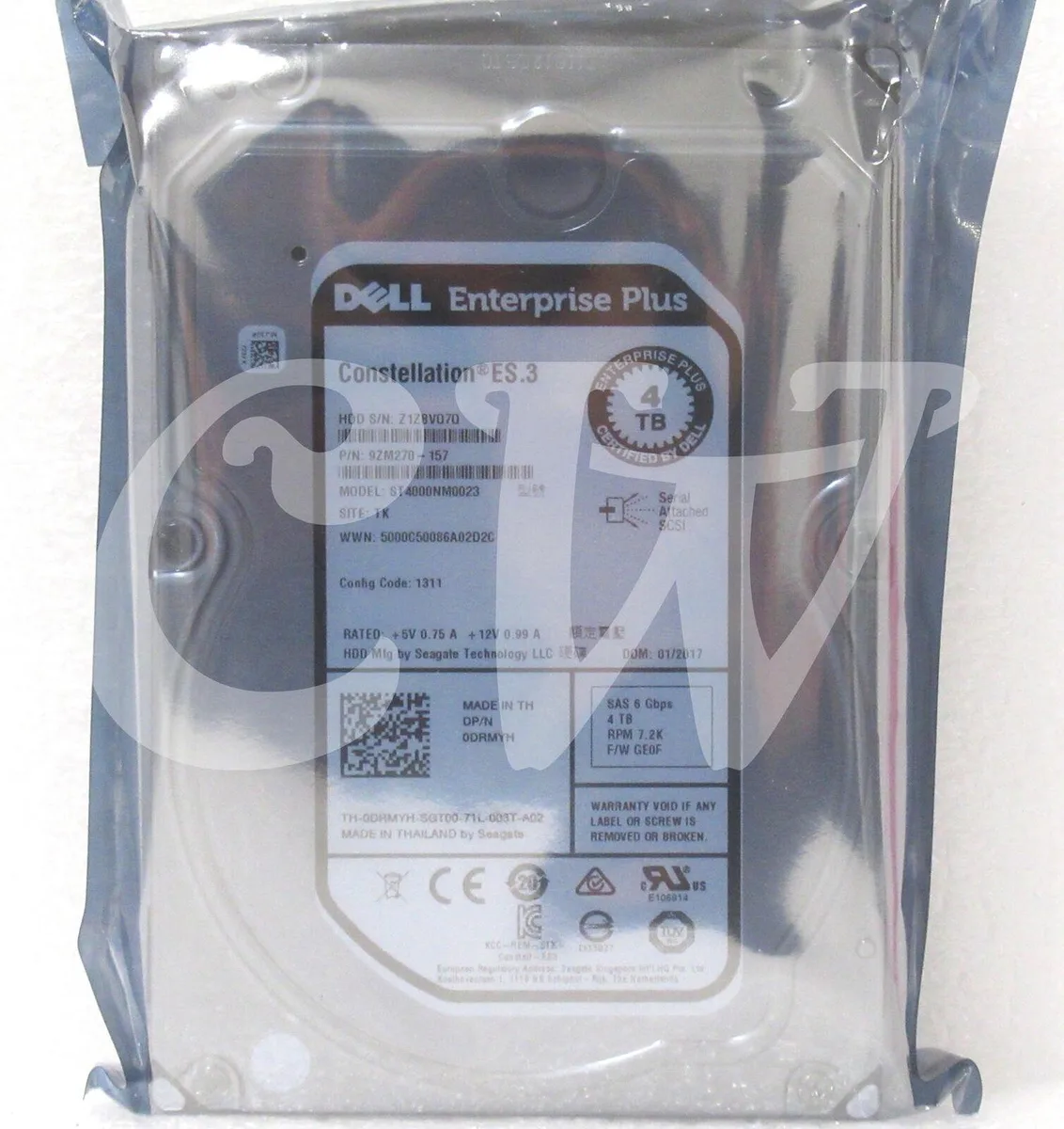 DELL DELL ST4000NM0023 4TB 7200RPM SAS 3.5in internal hard drive — product photo