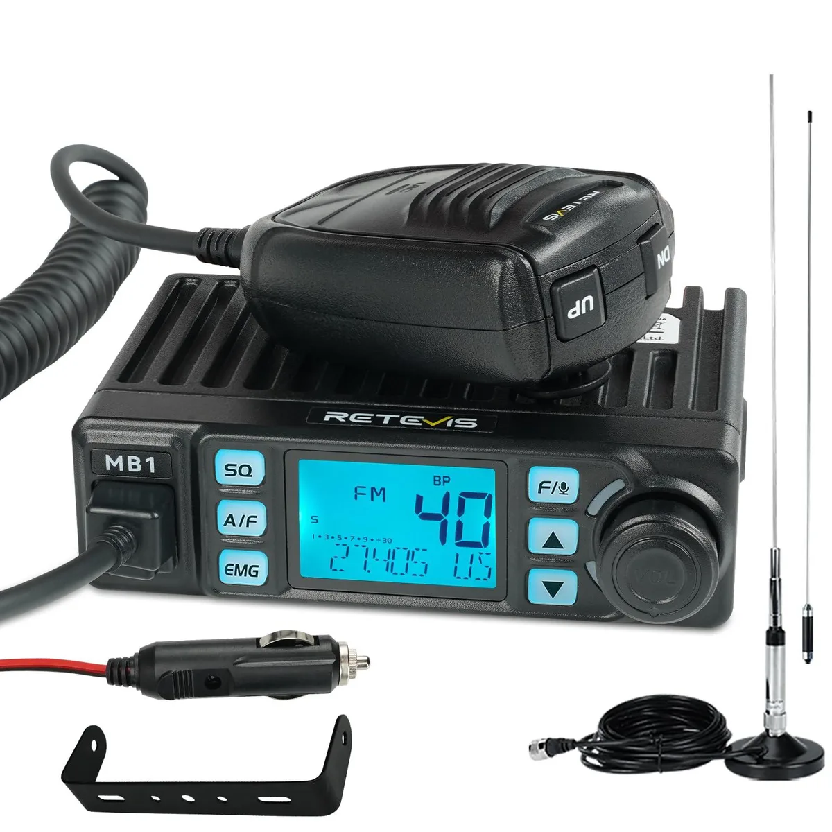 KEHIPI KEHIPI MB1 40 Channel CB Radio Kit with Antenna and Cigarette Lighter — product photo