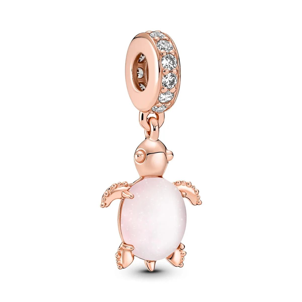 PANDORA PANDORA Murano Glass Pink Sea Turtle Dangle Charm 14k Rose Gold-Plated — product photo