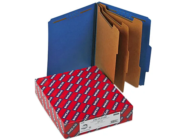 Smead Smead 14096 File Folder 3 Inch Expansion Eight Section Blue 10 Pack — produkto nuotrauka
