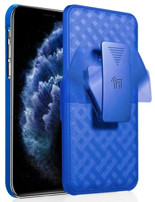 Nakedcellphone Nakedcellphone Kickstand Case + Belt Clip Holster Combo Cobalt Blue for iPhone 11 — product photo