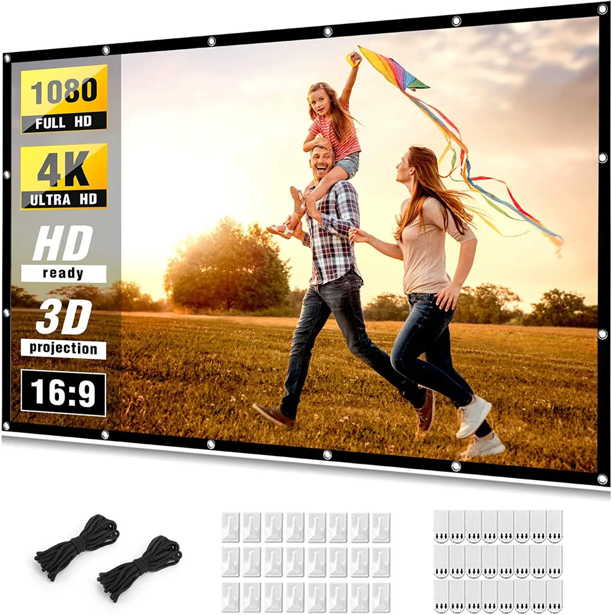 BFKK BFKK Projector Screen 150 inch 16:9 Portable Double Sided — product photo