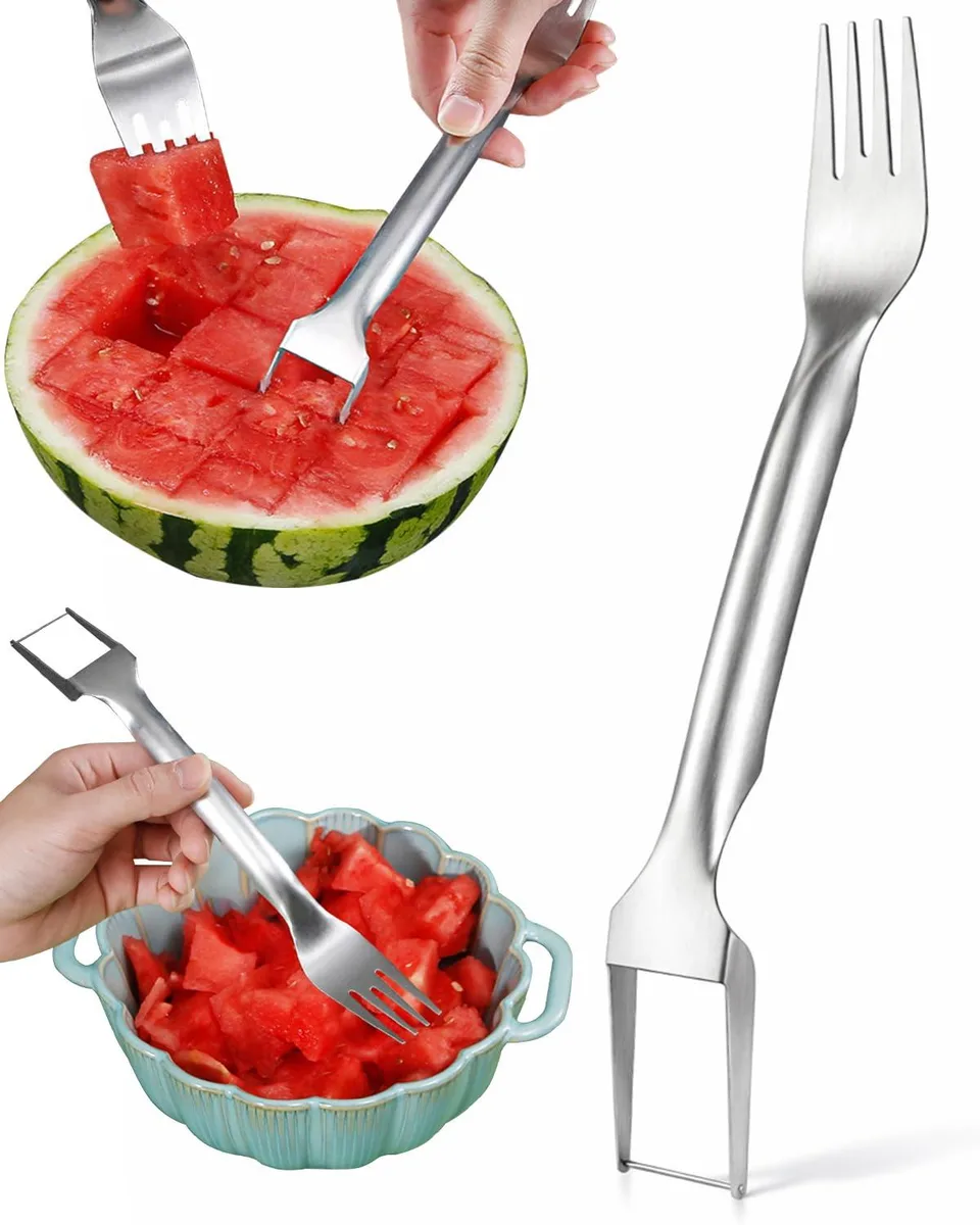  Tendiren Watermelon Slicer Cutter, Stainless Steel 2-in-1 Fork Slicer — product photo