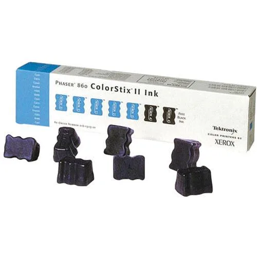 XEROX Xerox 016-1903-01 Solid Ink ColorStix II 5 Cyan 2 Black — product photo