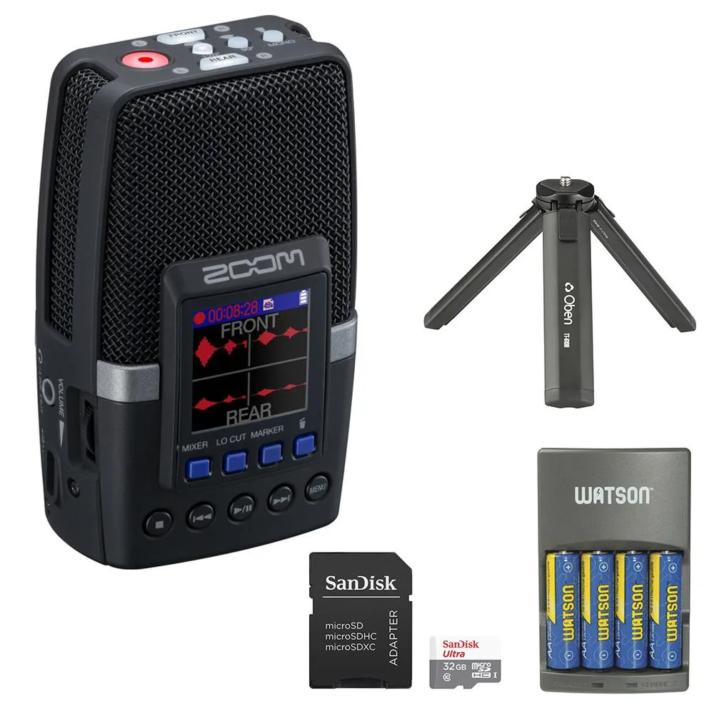 Zoom Zoom H2essential Handy Recorder Bundle with Tripod, 32GB Card, Charger and Batteries — product photo