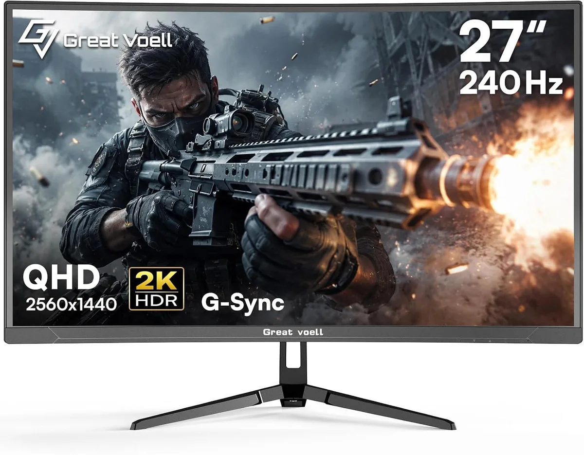 Great voell Great Voell 27" 240Hz Curved Gaming Monitor — product photo