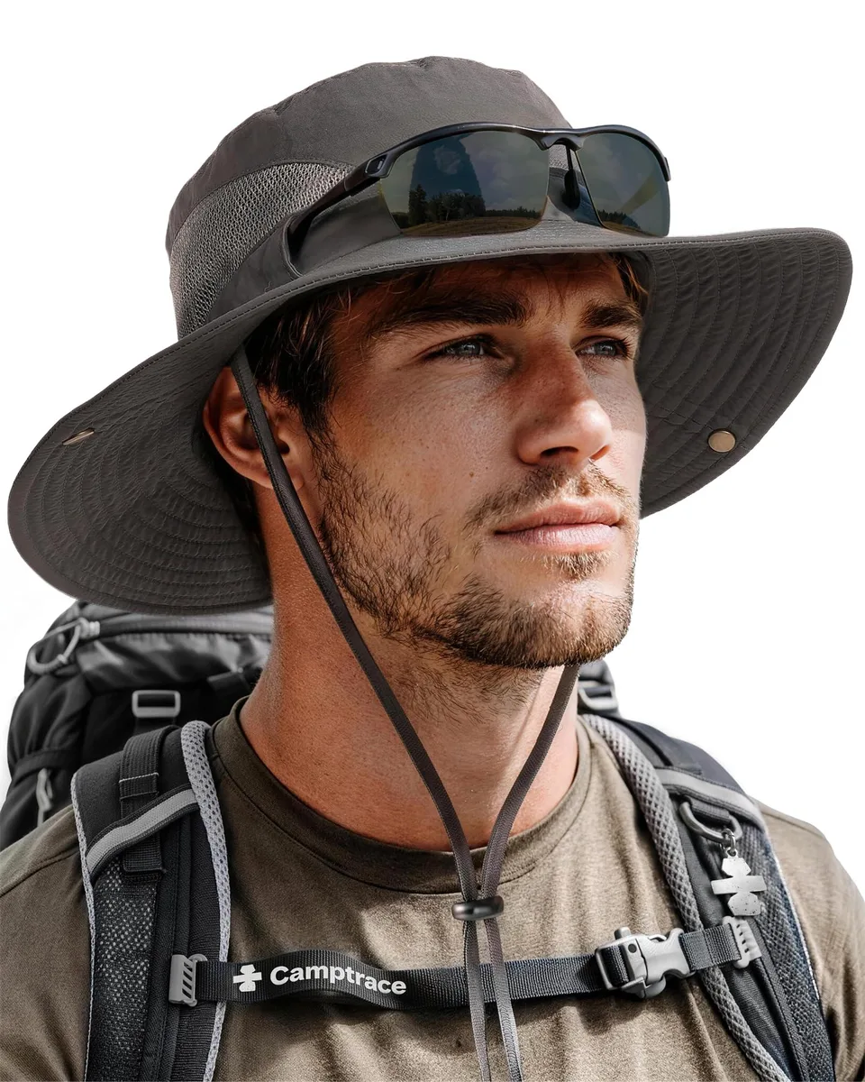 Camptrace Boonie Hat Dark Grey UPF 80+ — product photo