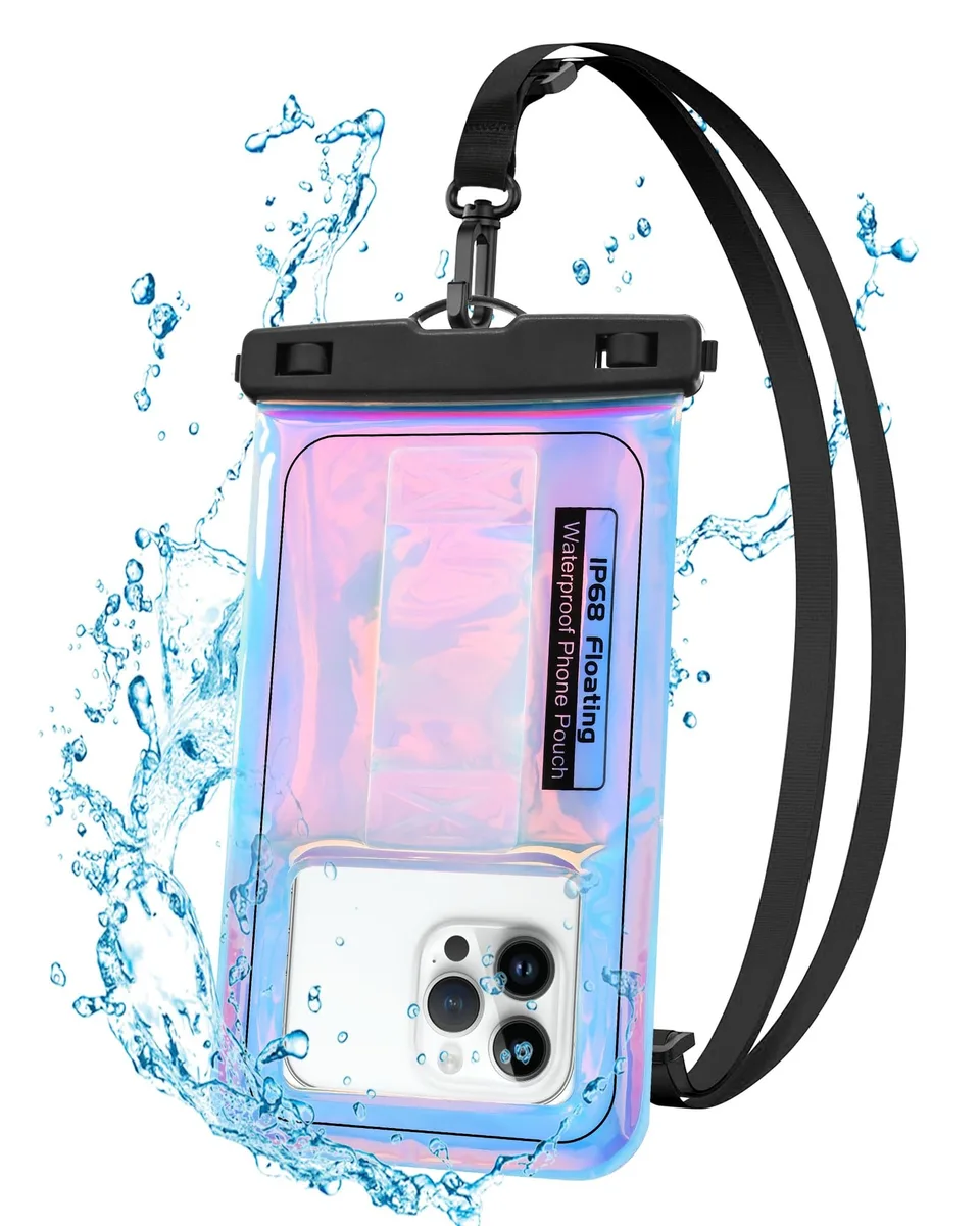  Razobws LMK0012XZ Floating Waterproof Phone Pouch Dazzling Purple 7.5 in — product photo