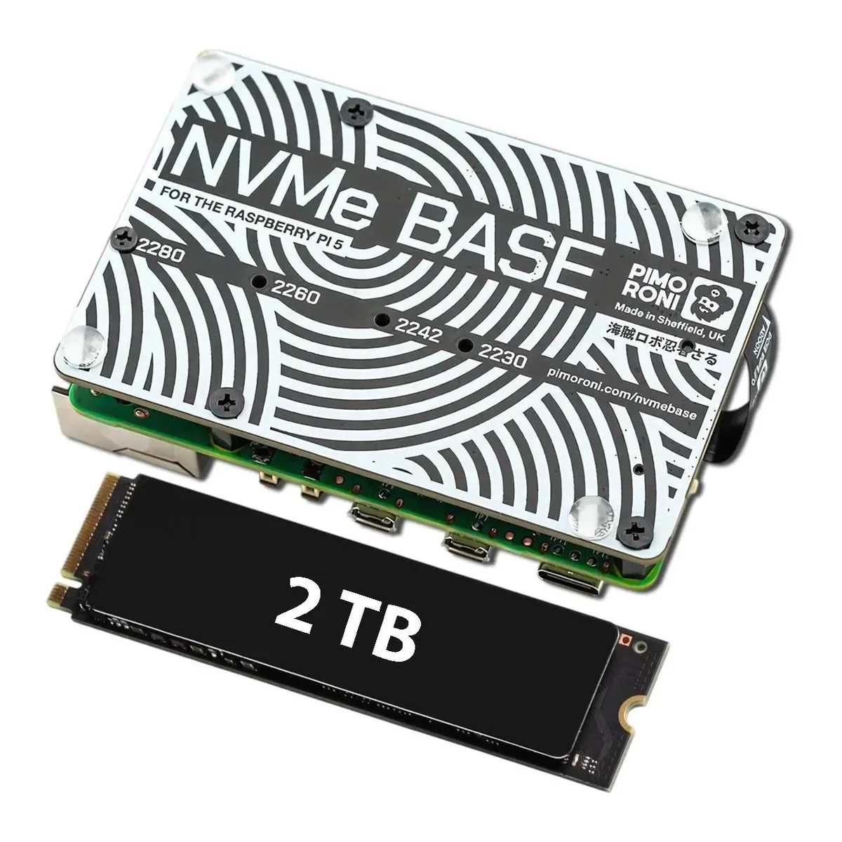 AAAwave AAAwave NVMe Base M.2 HAT PCIe Extension with 2 TB SSD — product photo